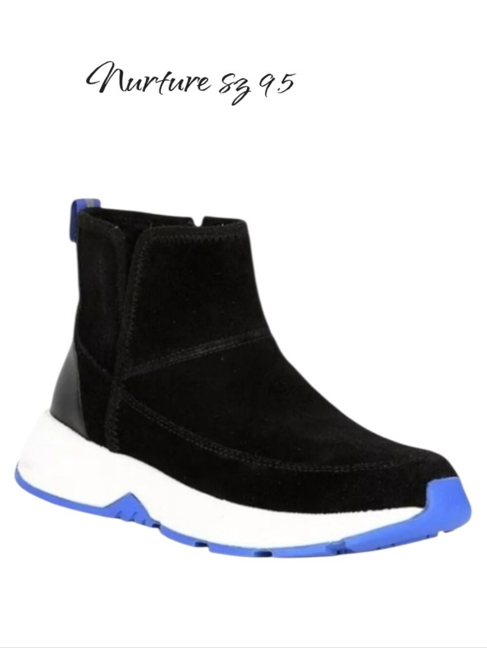 Nurture Rainier Black Suede Platform Winter Booties 9.5 NWT
